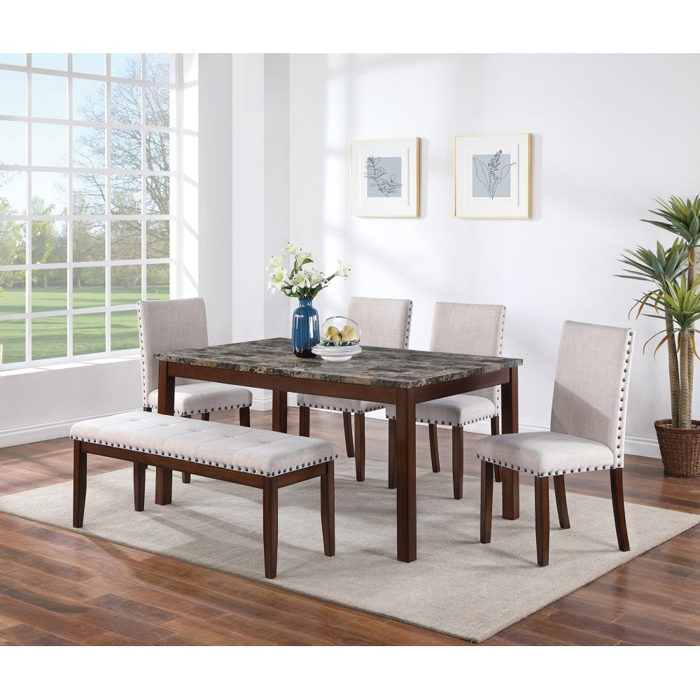 Dining Room Furniture 5pcs Set Charcoal Dining Table 4x Side Chairs Rubberwood Cross Back Design Chair Wooden Top
