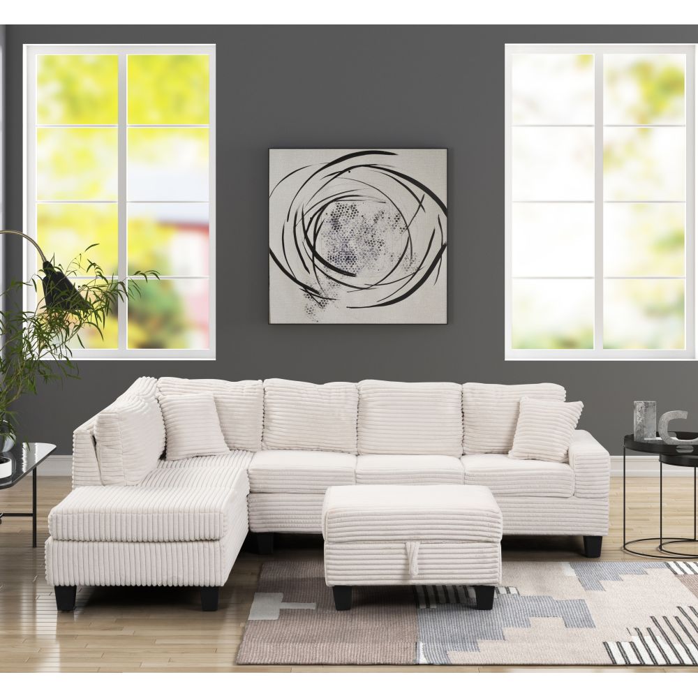 Cozy Modern Style Recliner Sectional Sofa Made With Wood in Black