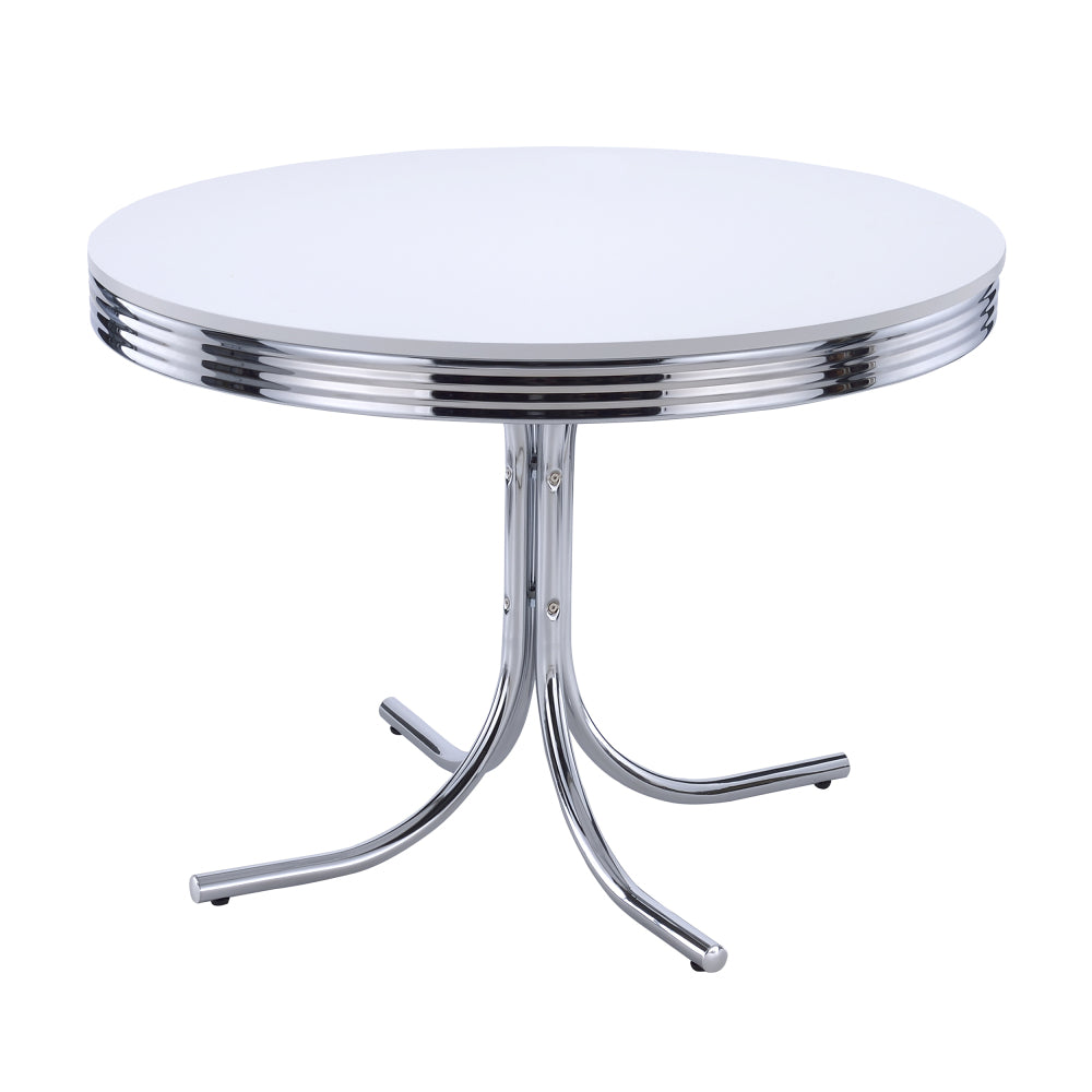 Parlisse White 5-piece Round Dining Set