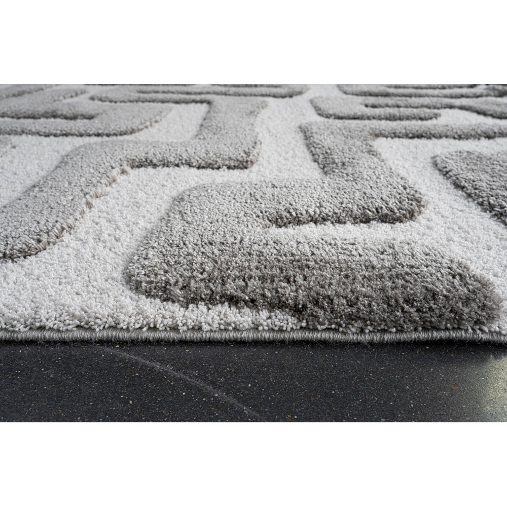 Lillian Gray and Ivory Recycled Polyester Area Rug