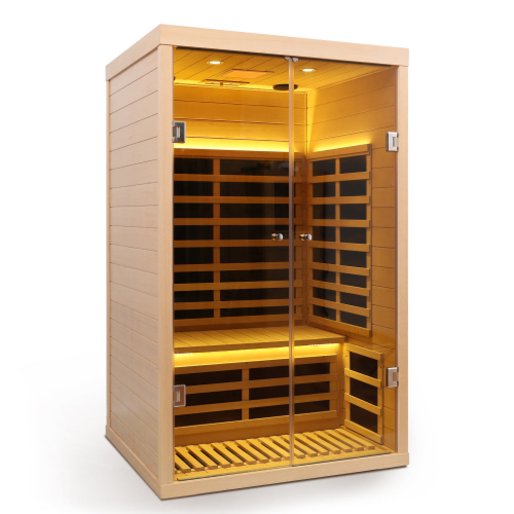 Two person hemlock sauna far-infrared sauna room