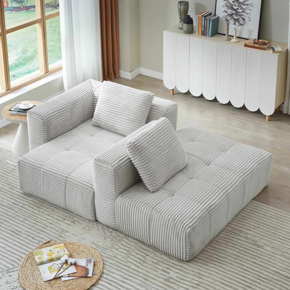 L-Shape Modular Compressed Couch,Cloud Sectional Sofa with Chaise Lounge,No assembly required,Upholstered Oversized Couches for Living Room,Apartment