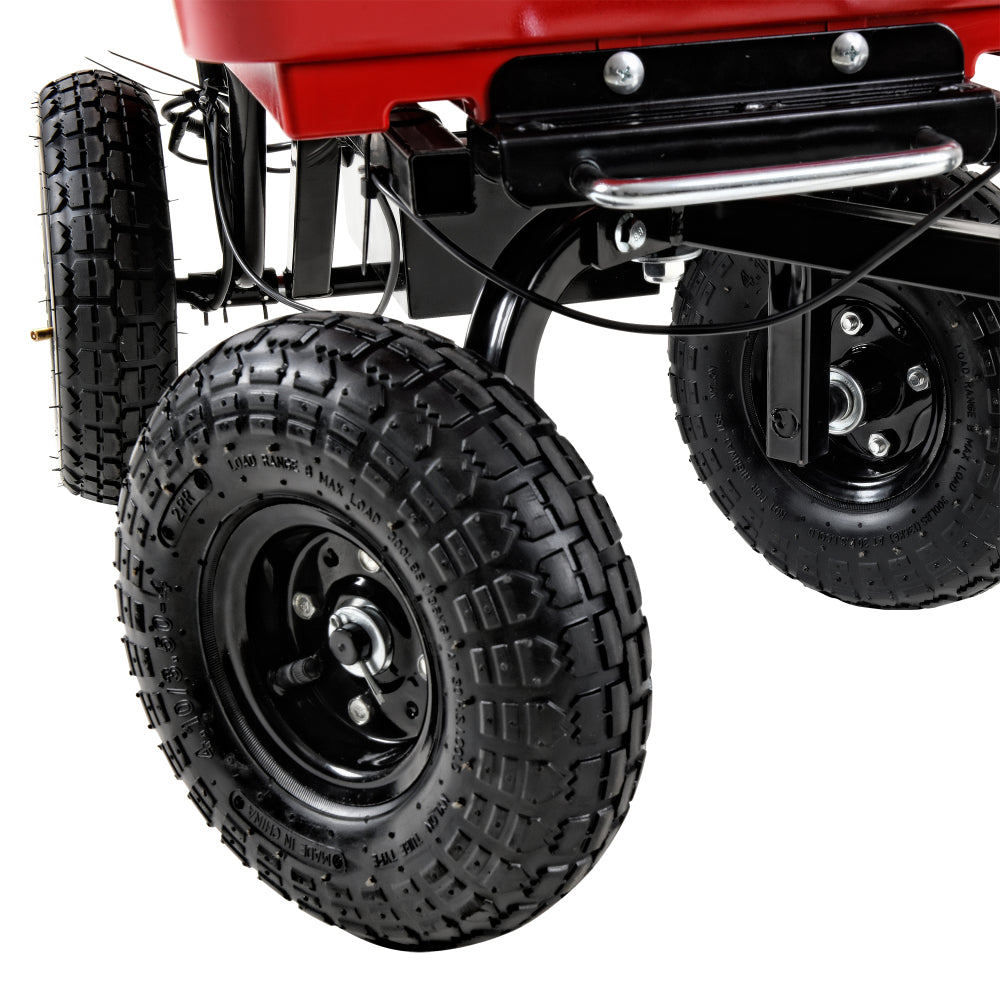 Four-wheeled electric cart 24V 180W lead-acid battery 264 lbs (120 kg) electric one-wheeled wheelbarrow 75L electric garden cart plastic pot capacity 2.6 cu.ft. wheelbarrow electric wheelbarrow