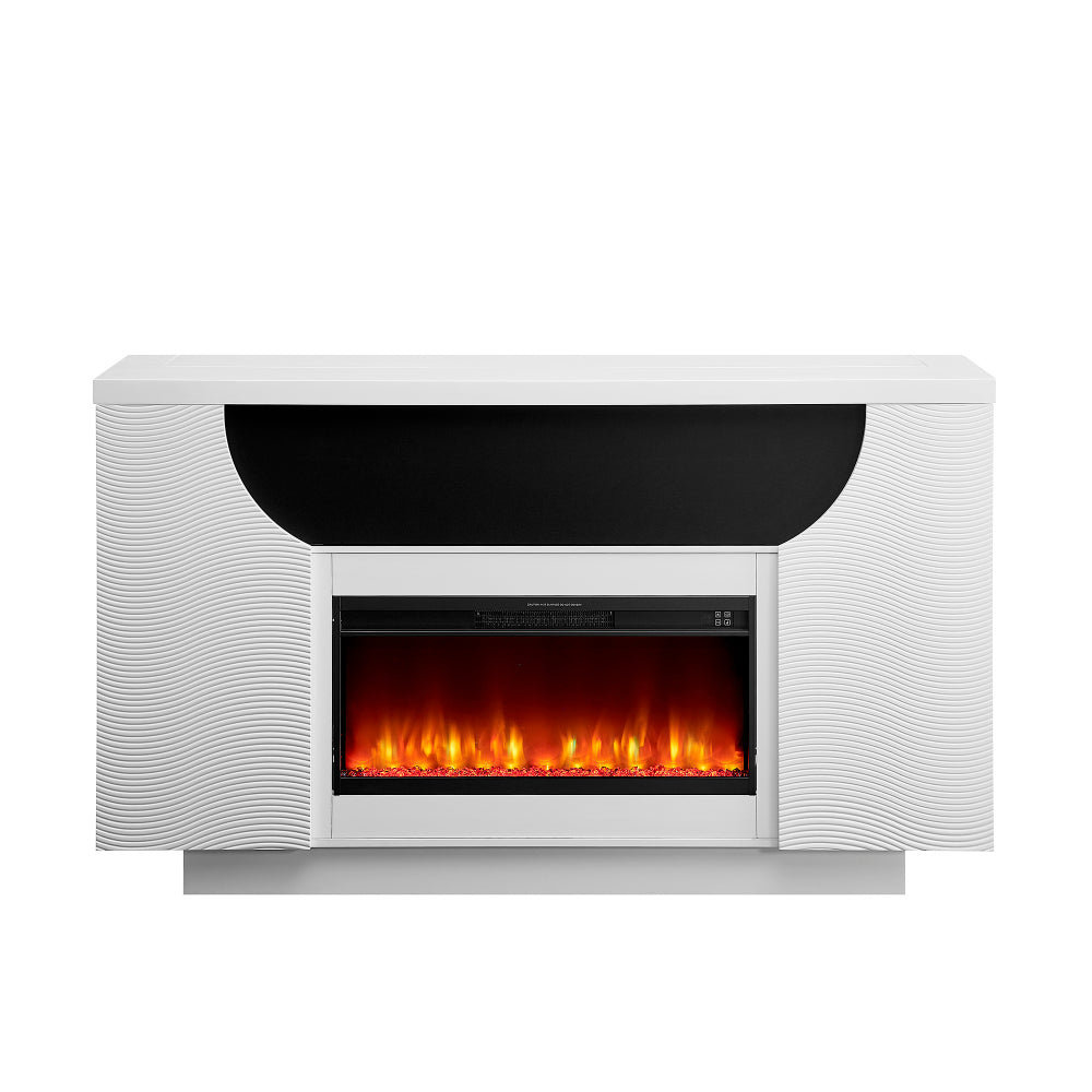 Almera White 72 Inch Fireplace