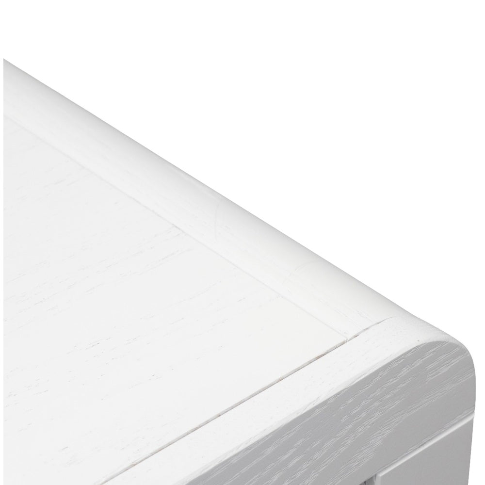 Haven 82 inch TV Stand with Glass Doors, for TVs up to 90 inches, No Assembly Required, White Finish