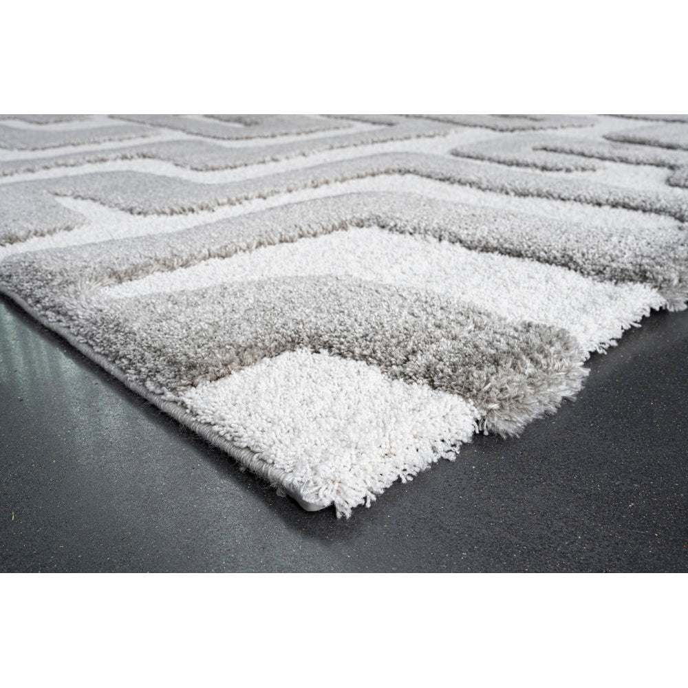 Lillian Gray and Ivory Recycled Polyester Area Rug