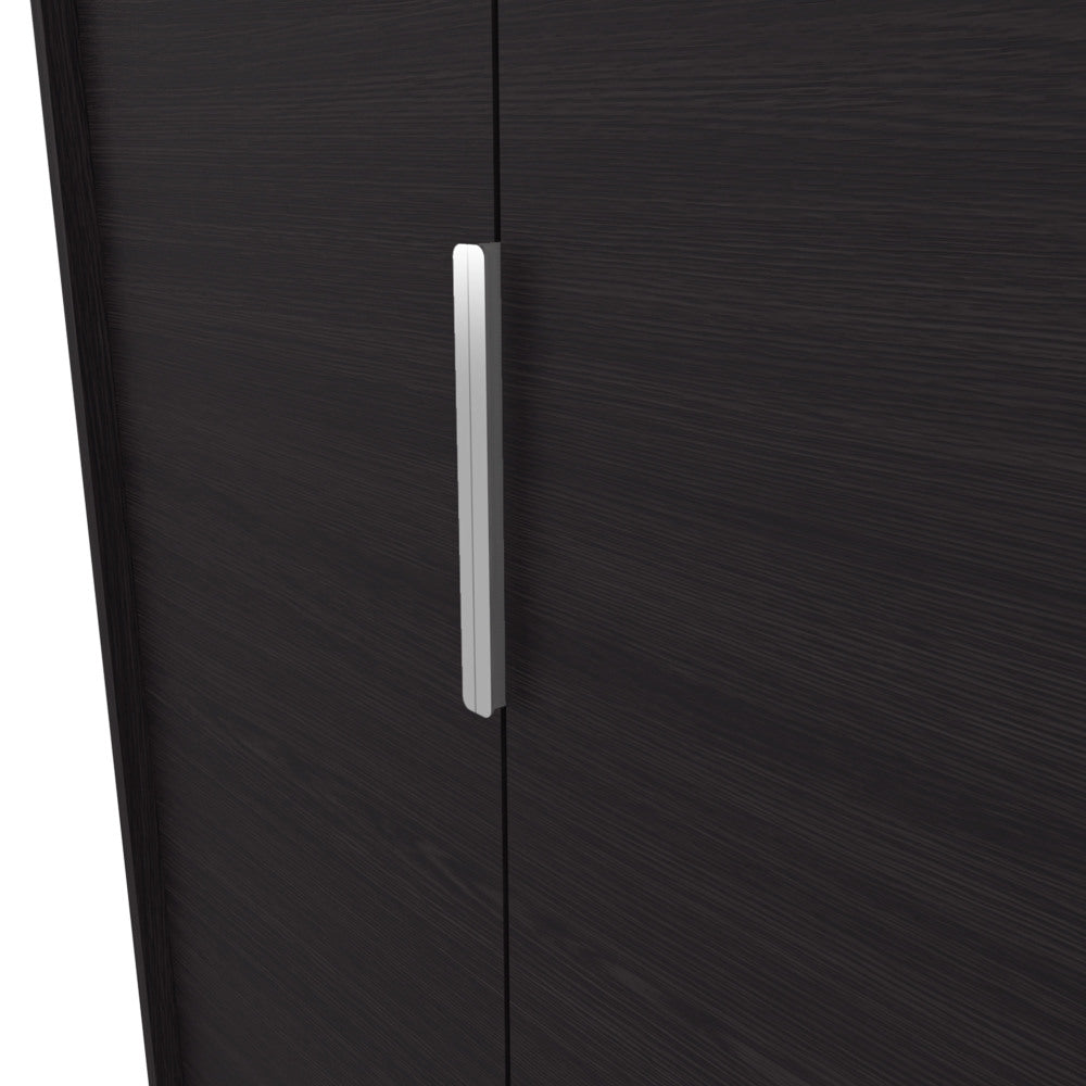 Armoire, 2 Doors, 2 Shelves, Black Wengue