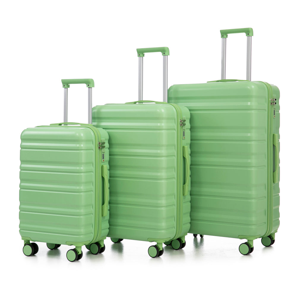HIFINE TOURIST 20"/24"/28" 3 pcs/set in ABS Spinner Wheel Luggage, Carry on Suitcase, Matching Color, Combination Lock (Dark Gray)