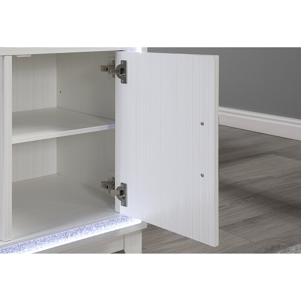 Almera White 72 Inch Fireplace
