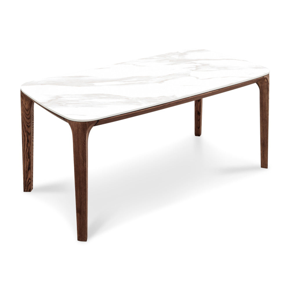 Myko Modern Rectangular Ceramic Dining Table / 5.9ft - Calacatta Ceramic