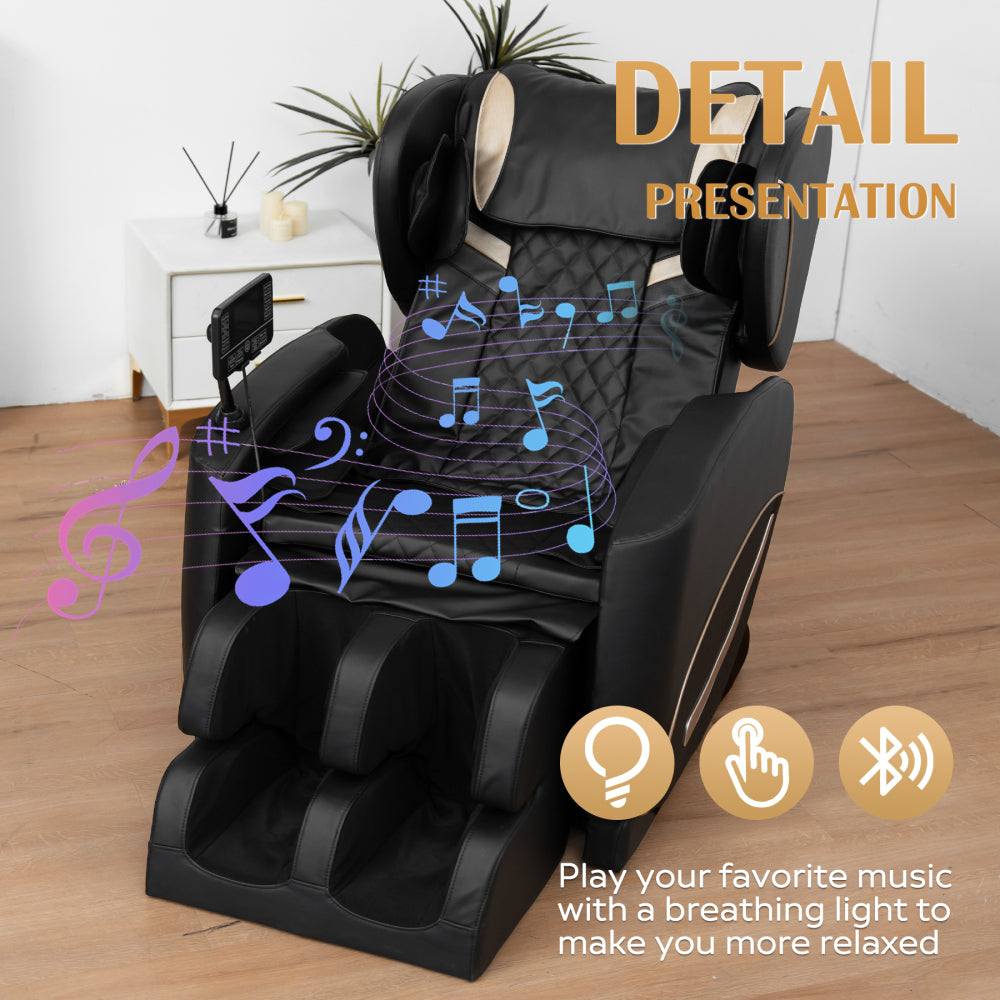 Zero gravity massage chair recliner with 10 massage heads and full-body air pressure