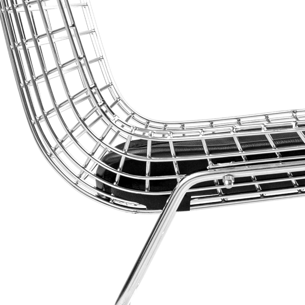 Set of Two Bertoia Bar Stools Black Frame