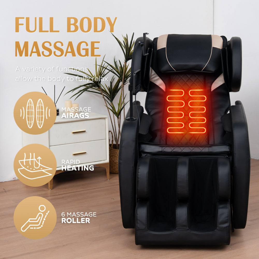 Zero gravity massage chair recliner with 10 massage heads and full-body air pressure