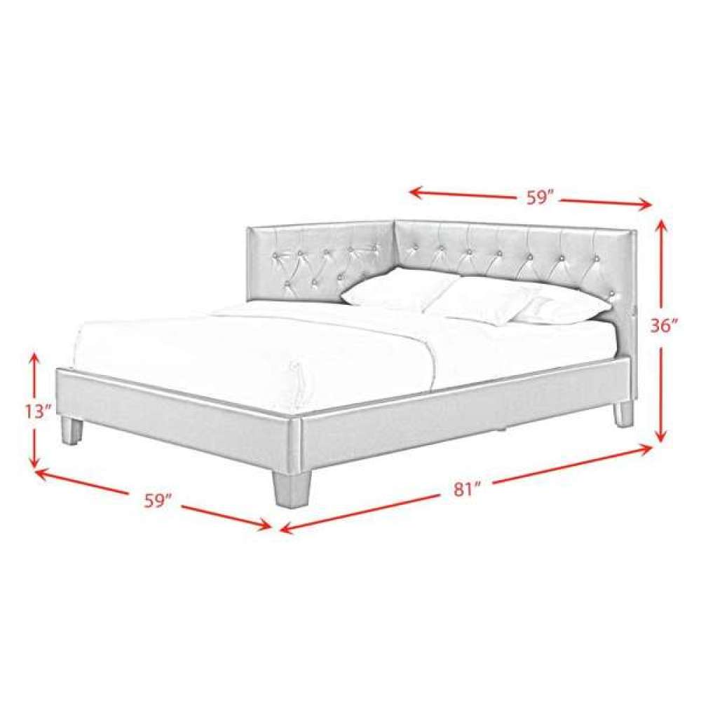 Julesburg Corner Full Bed in Brown PU