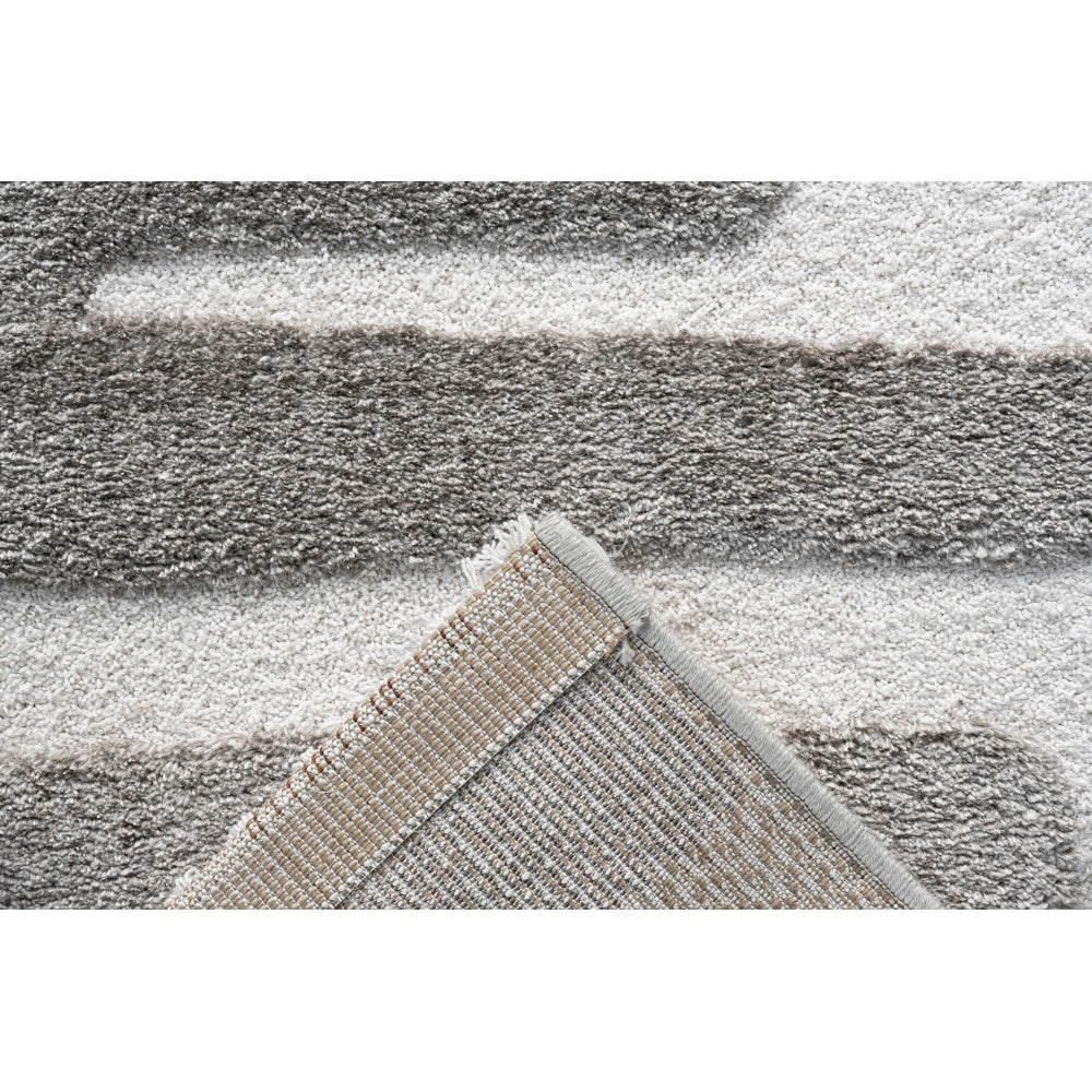 Lillian Gray and Ivory Recycled Polyester Area Rug