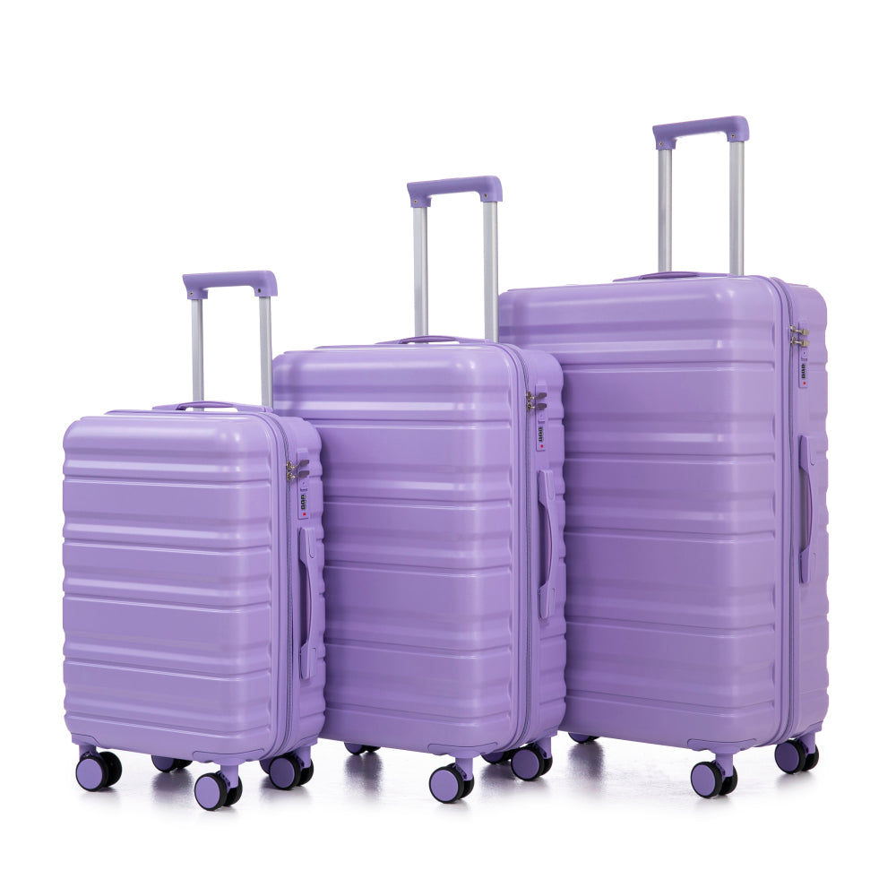 HIFINE TOURIST 20"/24"/28" 3 pcs/set in ABS Spinner Wheel Luggage, Carry on Suitcase, Matching Color, Combination Lock (Dark Gray)