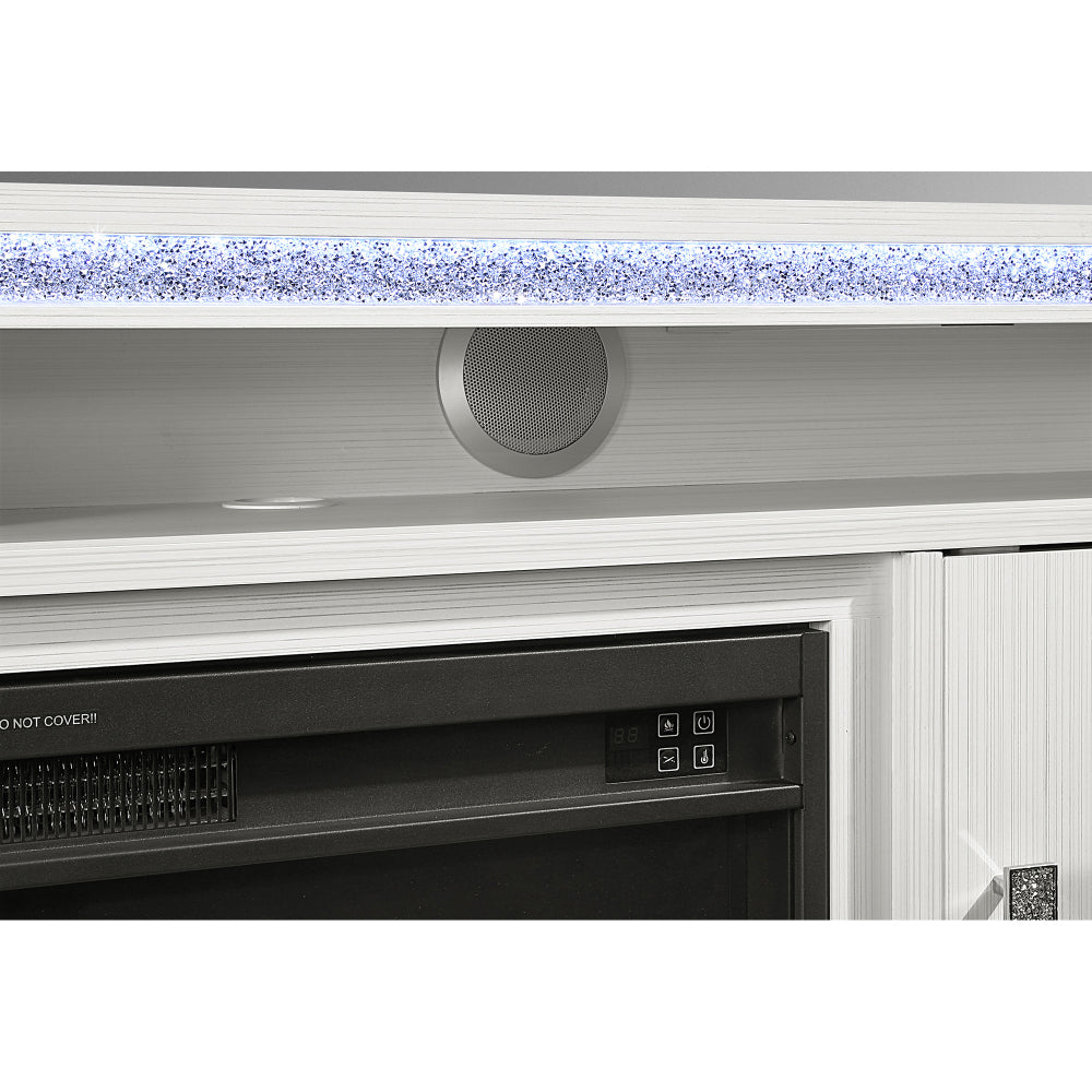 Almera White 72 Inch Fireplace