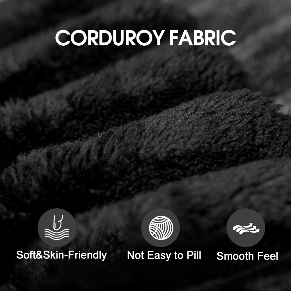 39.8" Cloud Sofa,Corduroy Fabric,Deep Seat Couches,Double-layer design,Removable Cushion,No Assembly, DIY Combination for Living room, Bedroom,Conference room ,Apartment,Black