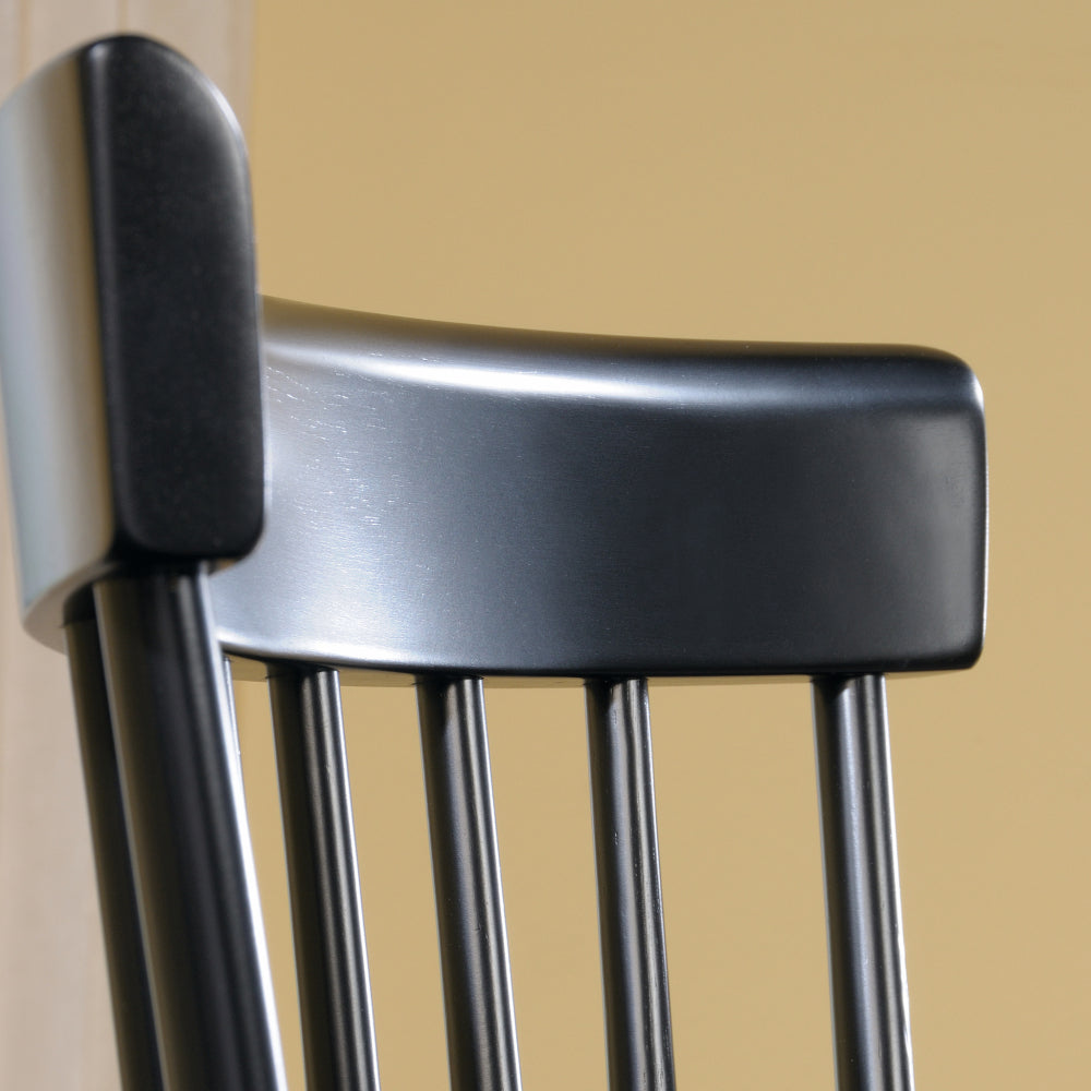 Sauder New Grange Spindle Back Chairs, Black finish, L: 20.47" x W: 21.26" x H: 36.22"