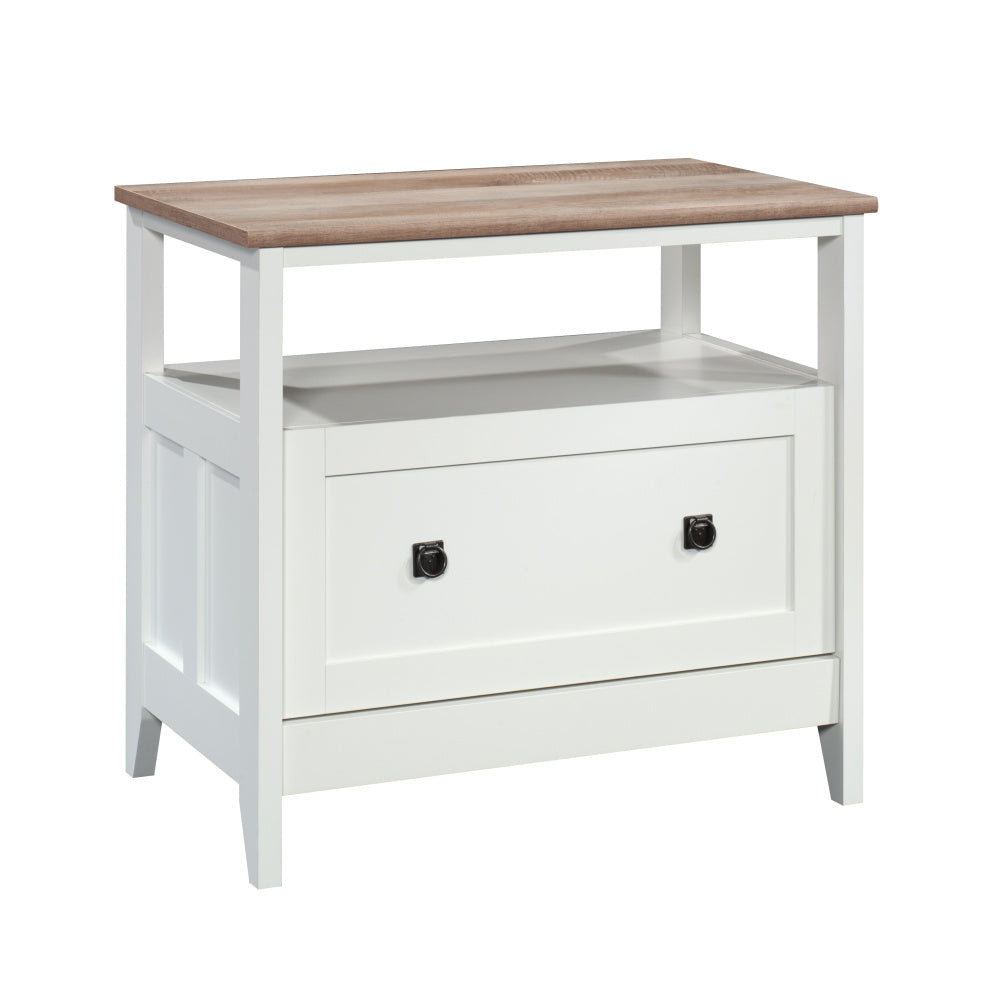 Sauder August Hill File Cabinet 1-Drawer with Open Shelf, Legal Siz