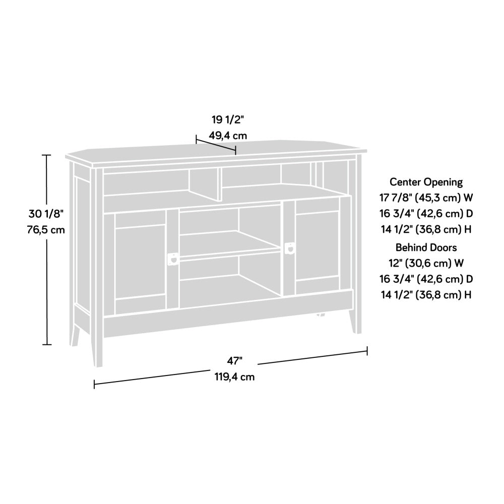Corner TV Stand, For TVs up to 50", Brown finish