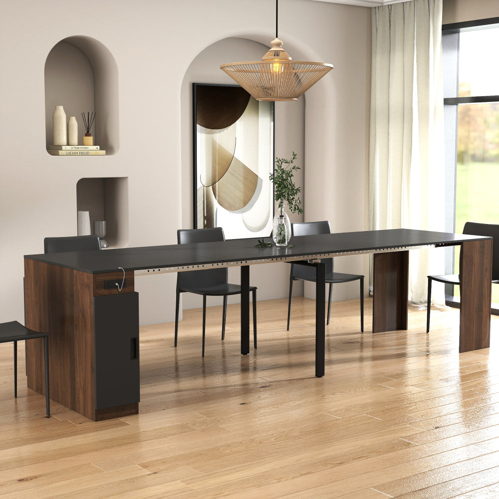 Dining Table , 106.3 in  Large Extendable Kitchen Table