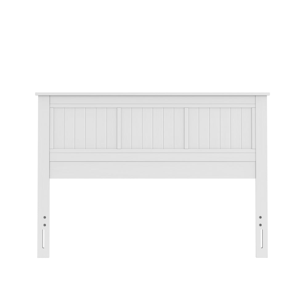 Walton Window Pane Wood Queen Panel Headboard - White