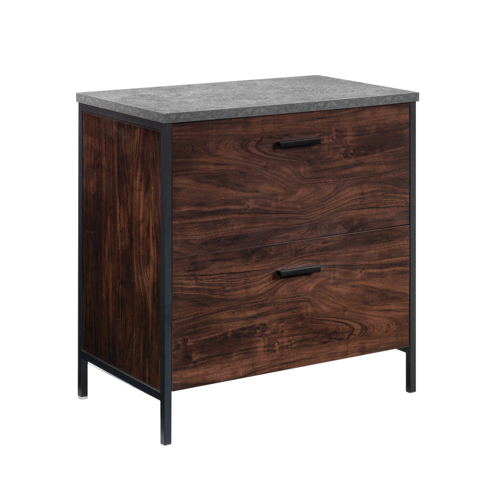 Sauder Market Commons Lateral File, Rich Walnut Finish