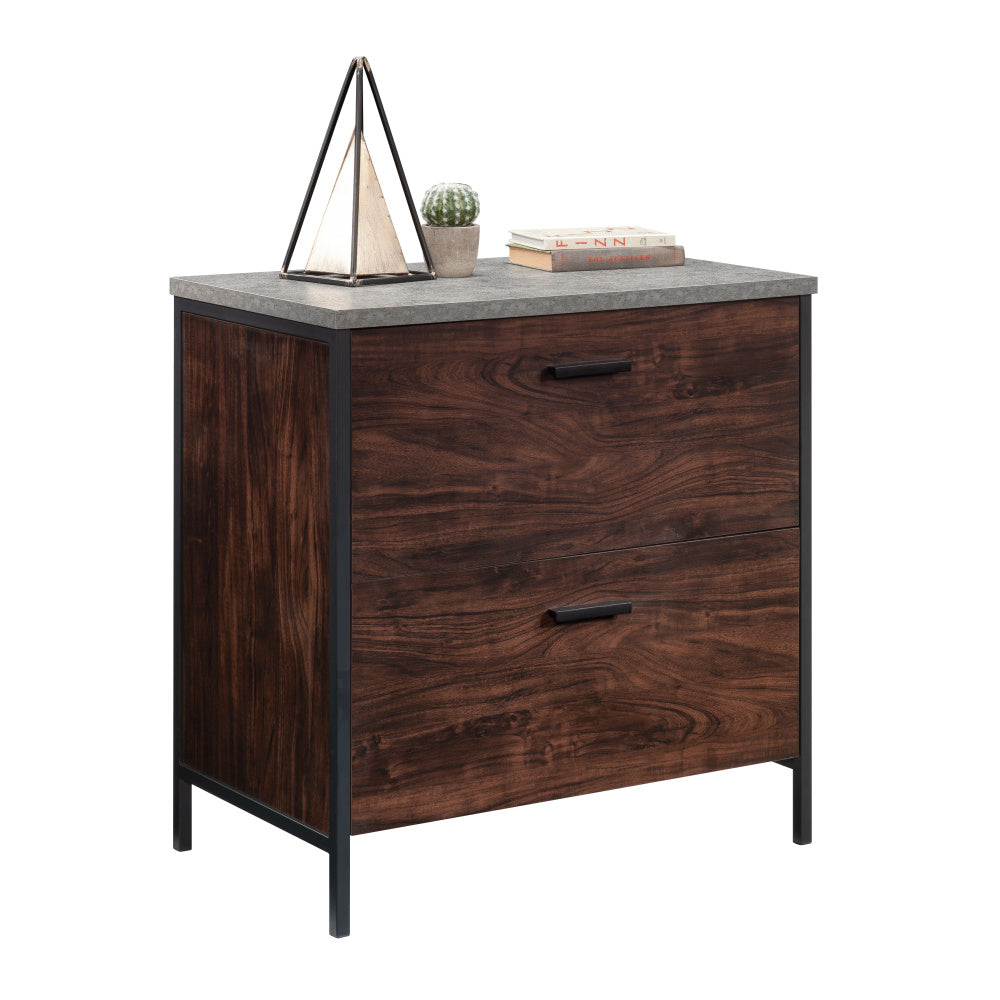 Sauder Market Commons Lateral File, Rich Walnut Finish