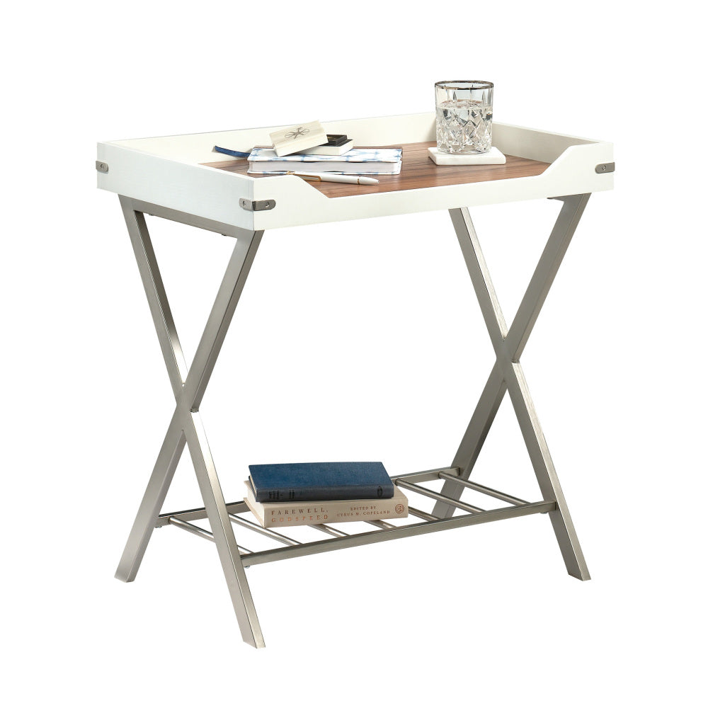 Vista Key Tray Top Side Table Pearl Oak