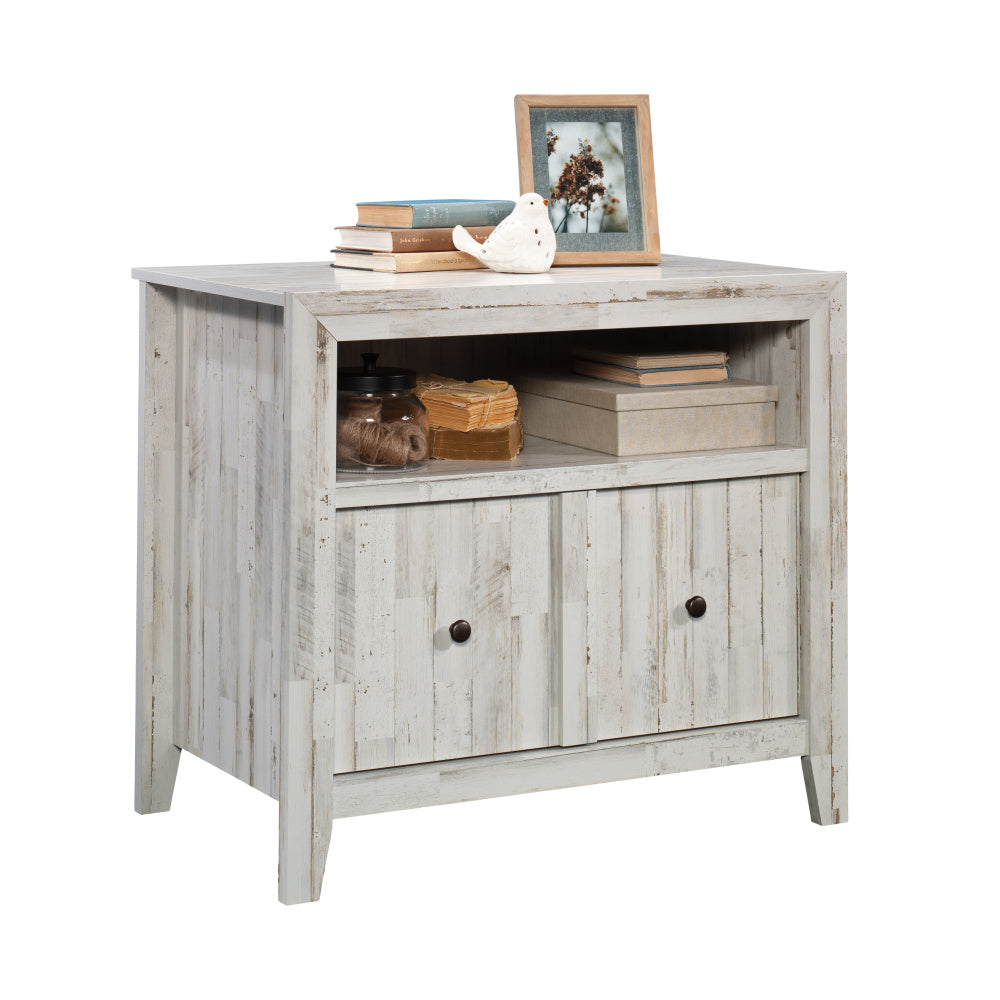 Sauder Dakota Pass Engineered Wood Lateral File Cabinet in White Plank