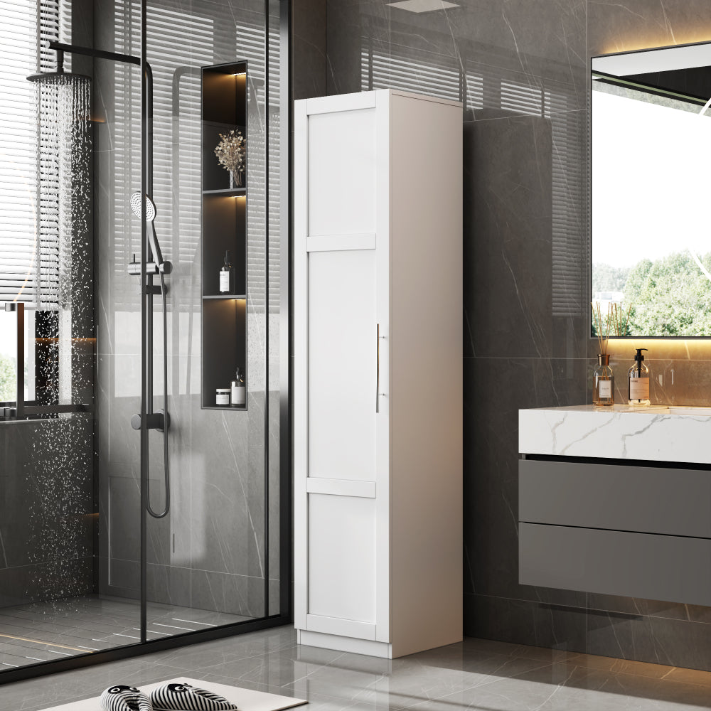 Kitchen Pantry Cabinet, White Freestanding Buffet Cupboards Sideboard with Doors & Shelves, Kitchen Pantry Storage Cabinet for Kitchen, Living Room and Dinning Room