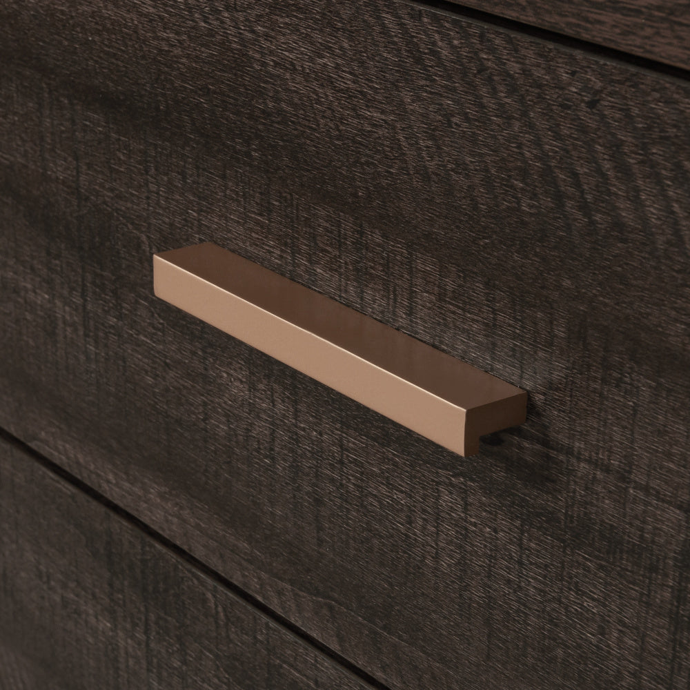 Sauder Walter Heights Engineered Wood L-Desk in Blade Walnut