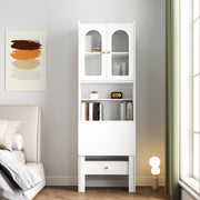 Fold-Out Convertible Writing Table,  Desk Cabinet with shelf and drawer Multi-Function Home Office Workstation