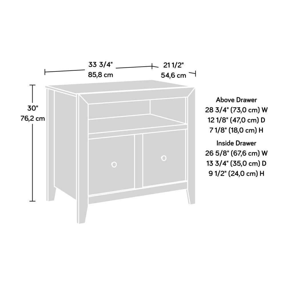 Sauder Dakota Pass Engineered Wood Lateral File Cabinet in White Plank