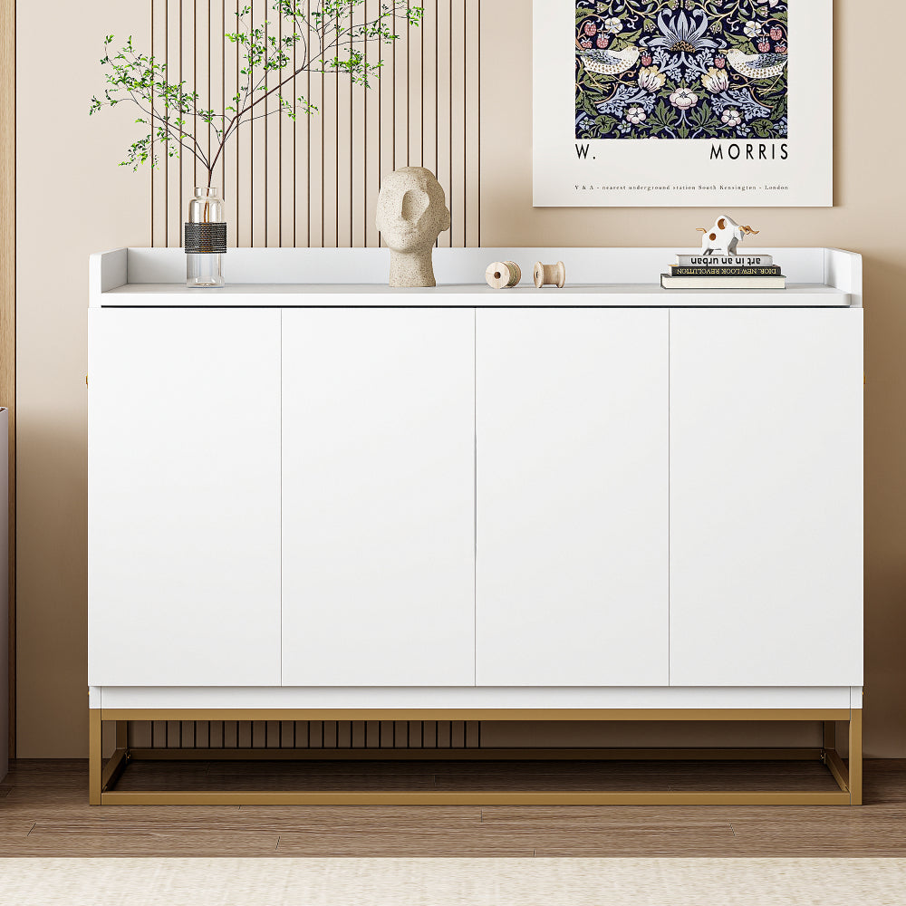 Queen Size Murphy Bed with Hydraulic Lift & Desk Design, White(OLD SKU: N820S00033K)