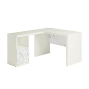 L-Shaped Desk, White finish