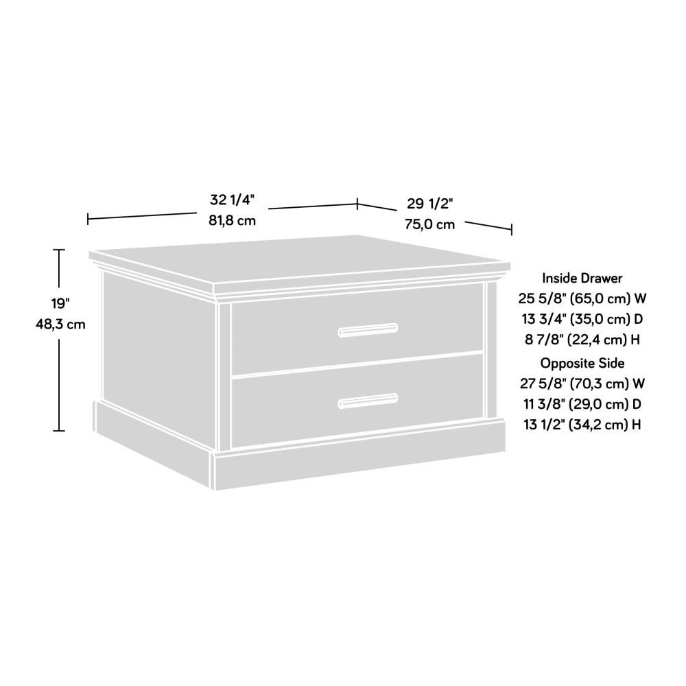 Sauder Aspen Post Coffee Table, in Pebble Pine Finish