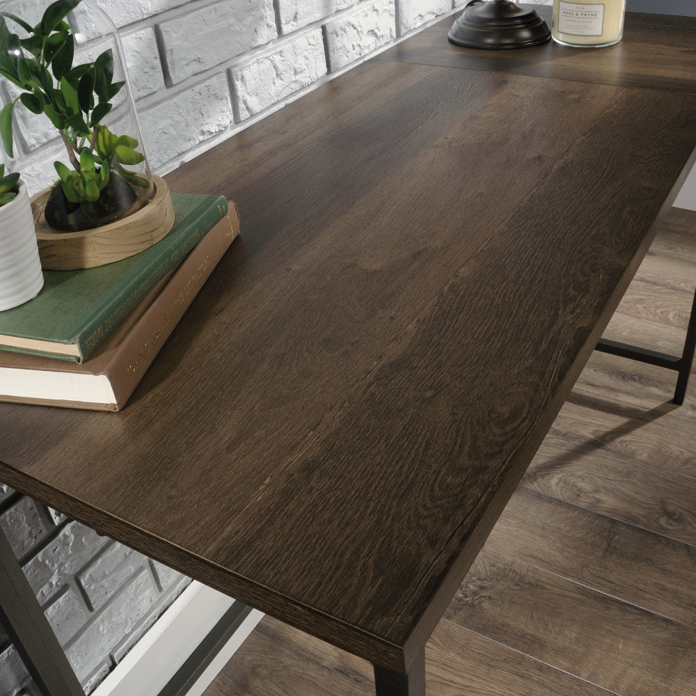 Sauder North Avenue L-Shaped Desk, Smoked Oak Finish
