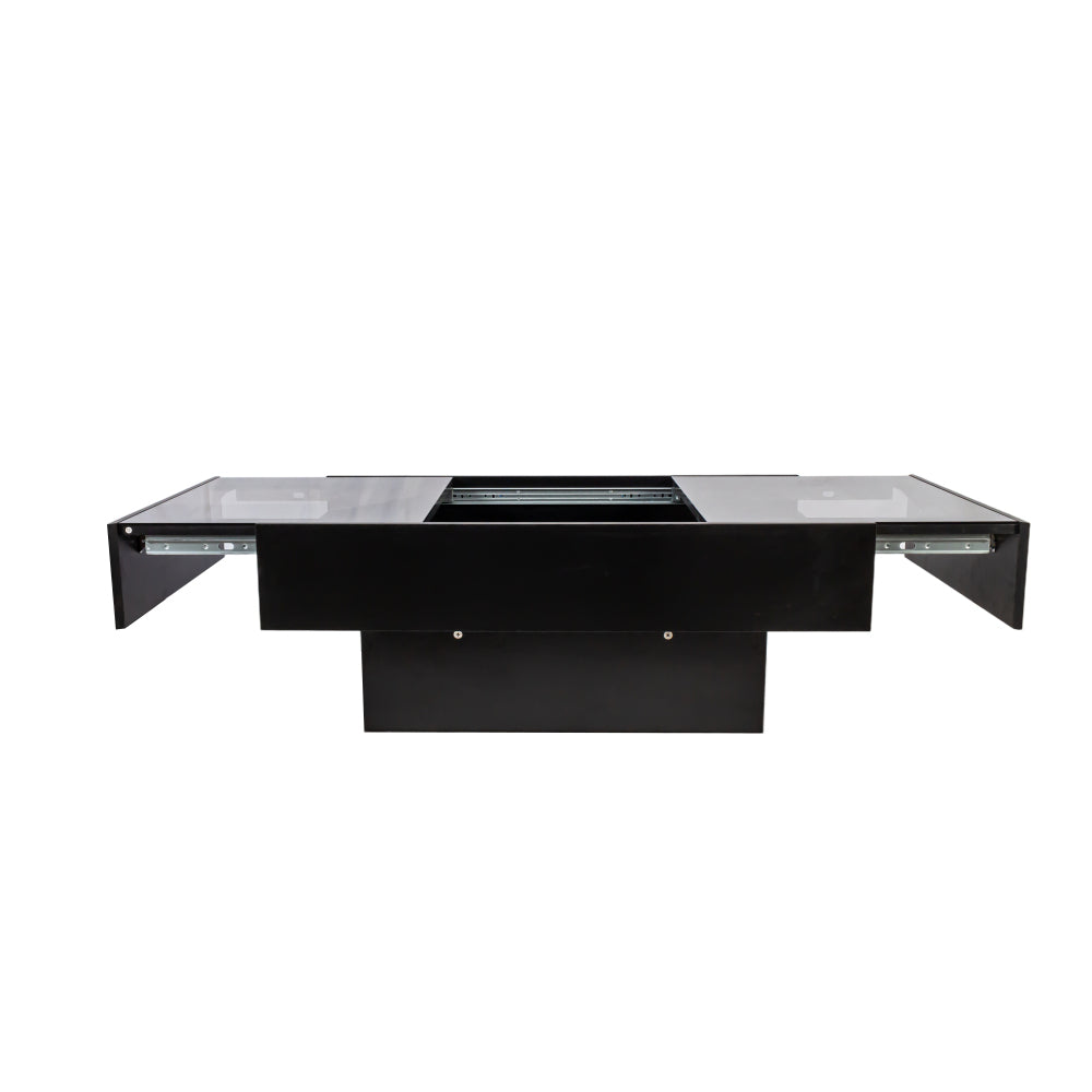 Coffee Table with Sliding Tabletop, Center Table with Hidden Storage Compartment, Extendable Table  for Living Room