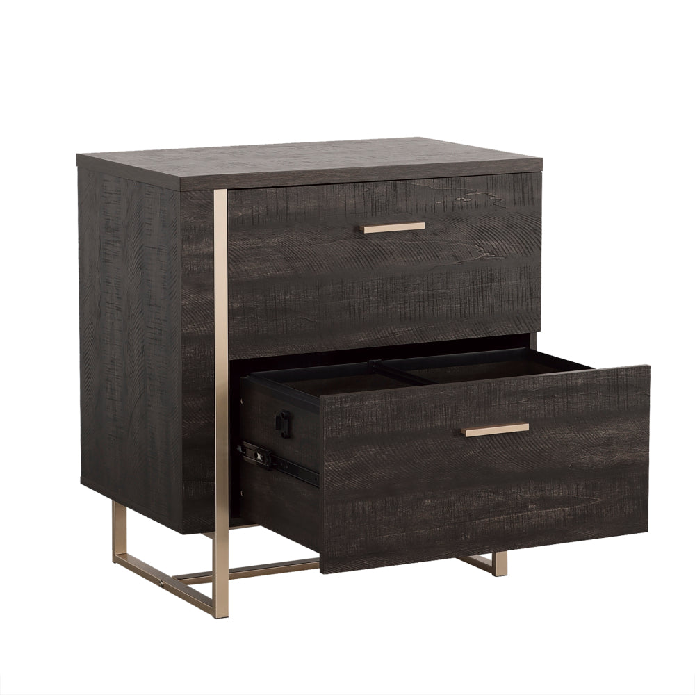 Sauder Walter Heights 28"W x 17-3/4"D Lateral 2-Drawer File, Blade Walnut