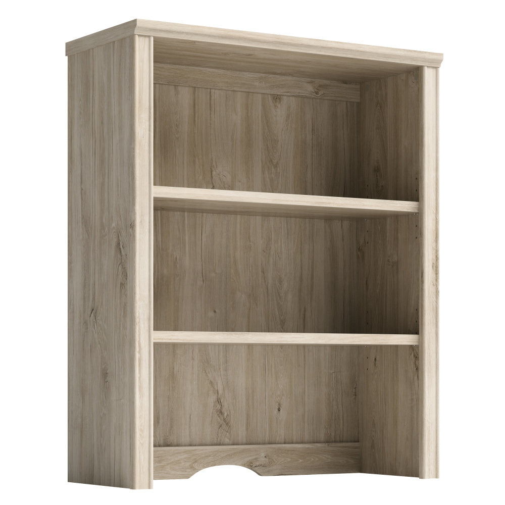 Sauder Hammond 2-Shelf Library Hutch for Cabinet, Chalk Oak Finish