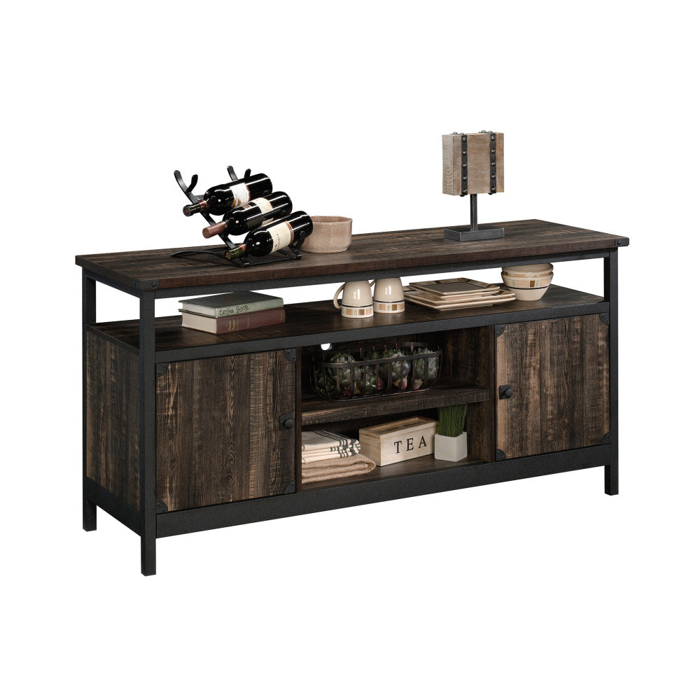 Steel River Industrial Credenza TV Stand Carbon Oak