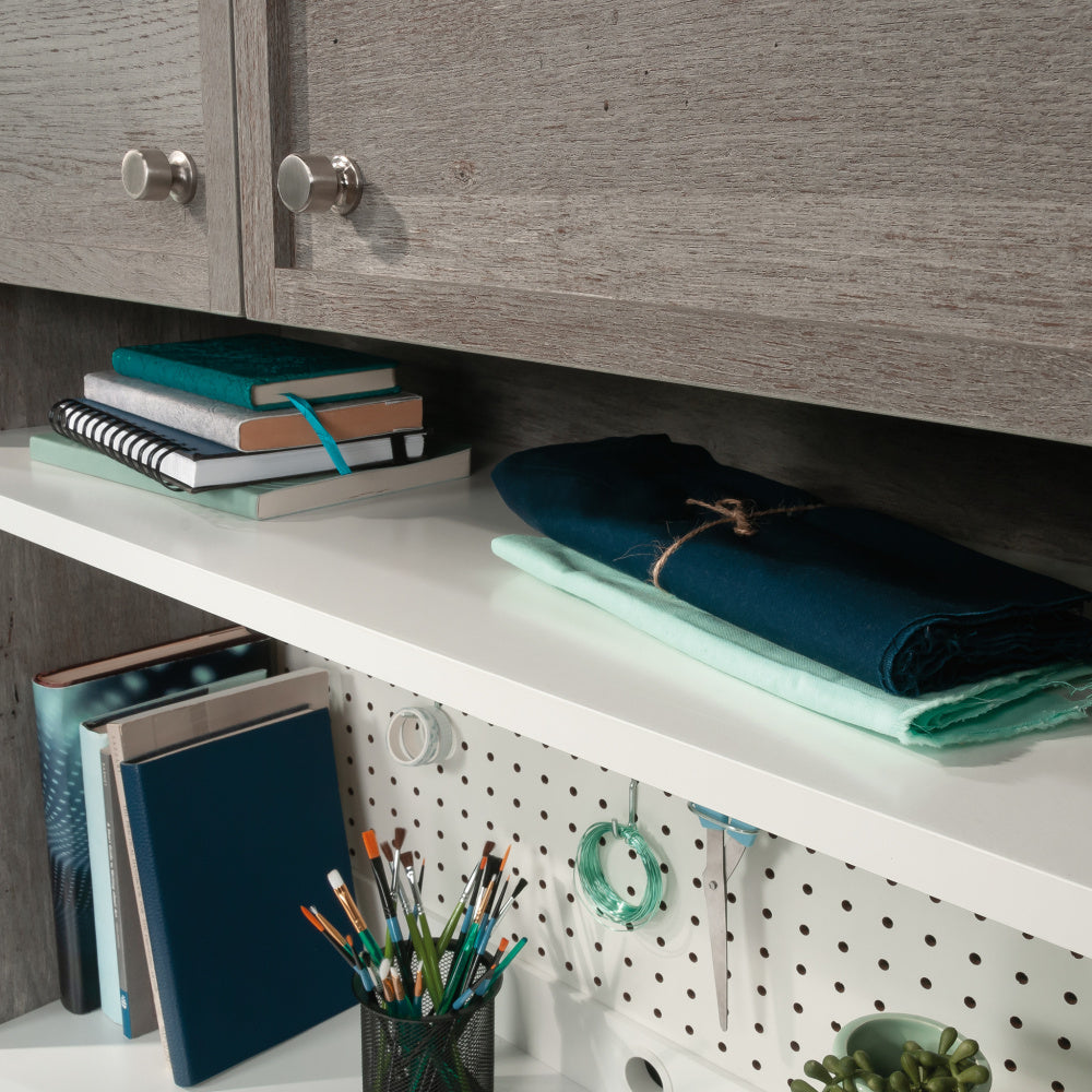 Sauder Craft Pro Series Hutch, Mystic Oak Finish