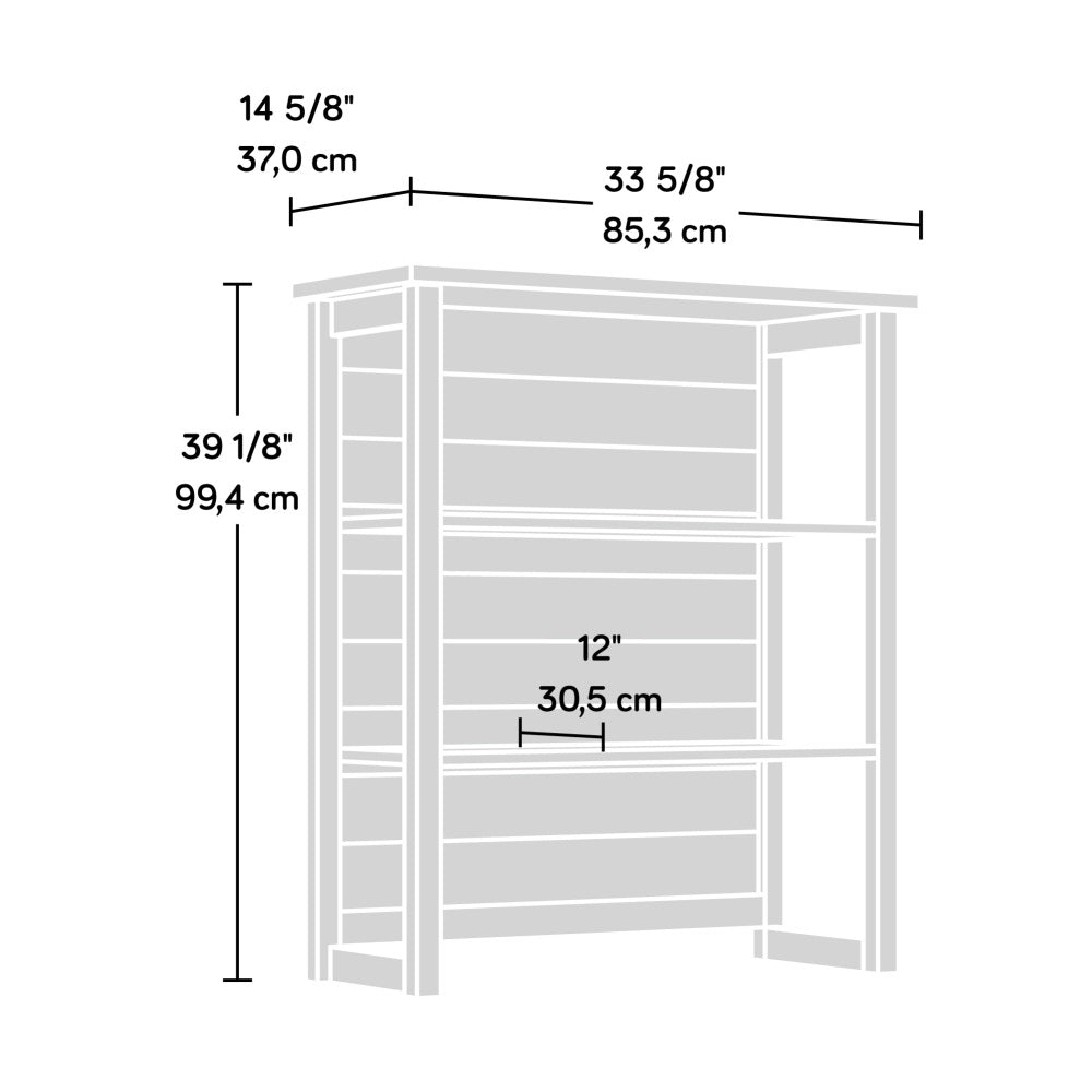 Sauder Cottage Road Library Hutch, White Finish