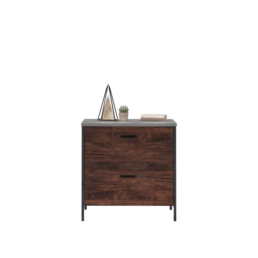 Sauder Market Commons Lateral File, Rich Walnut Finish