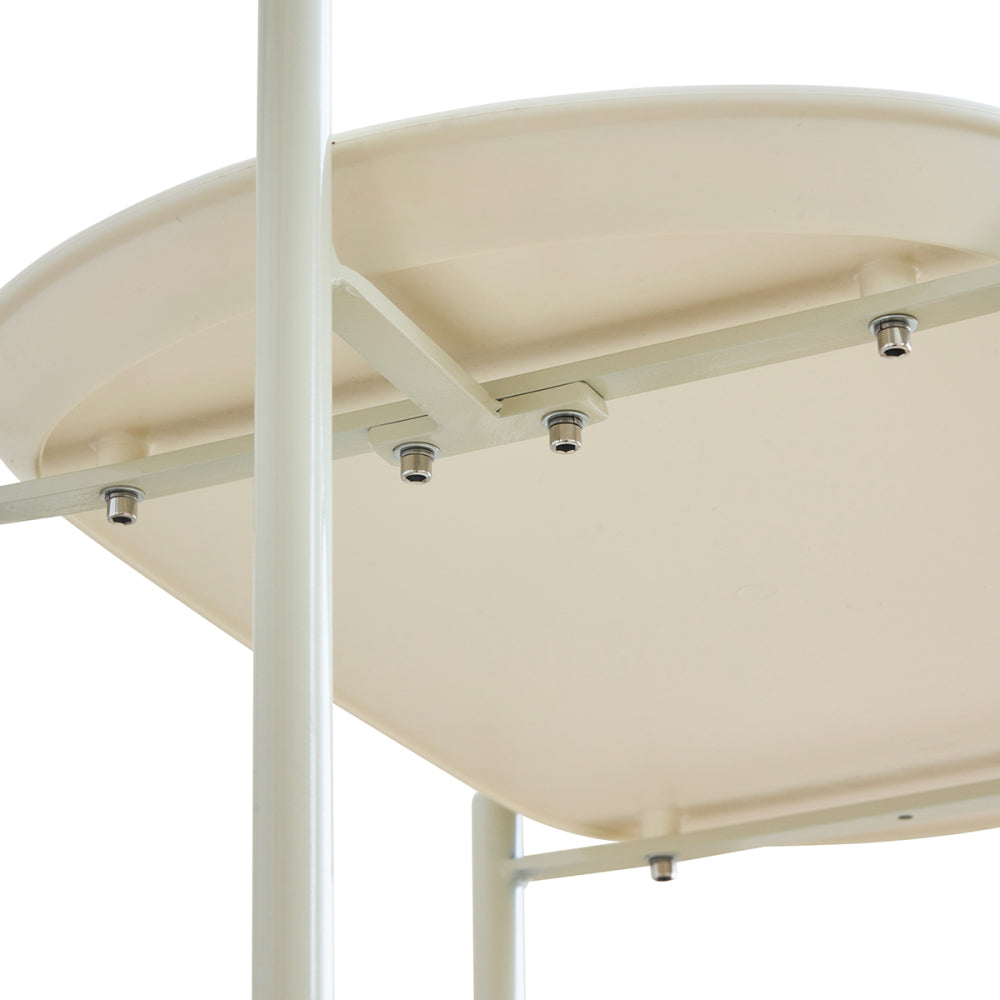 Moon storage cart (white) Nordic Internet celebrity mobile trolley kitchen simple double storage shelf living room sofa storage shelf