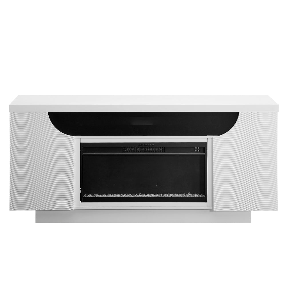 Almera White 72 Inch Fireplace
