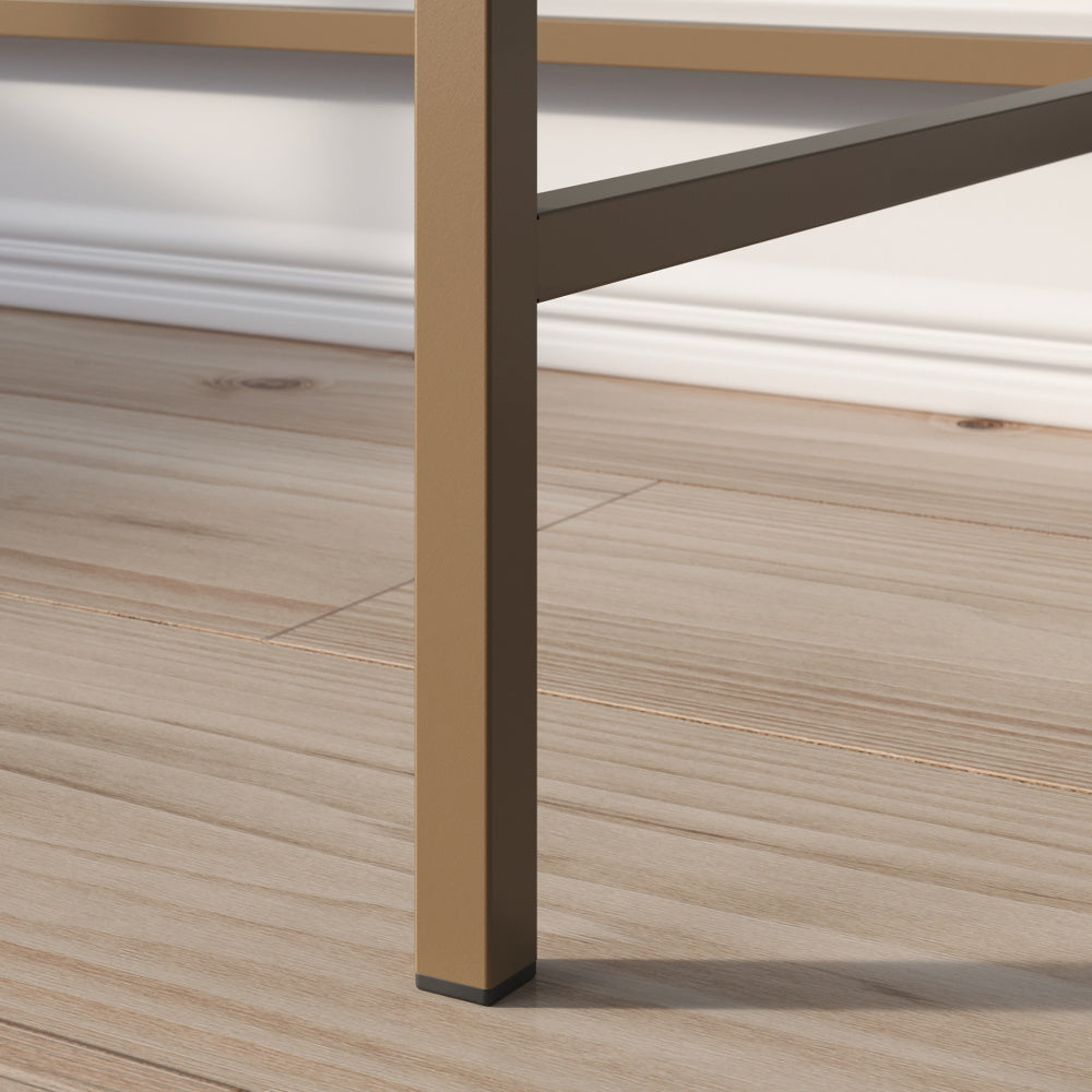Sauder International Lux Writing Desk, Sindoori Mango Finish