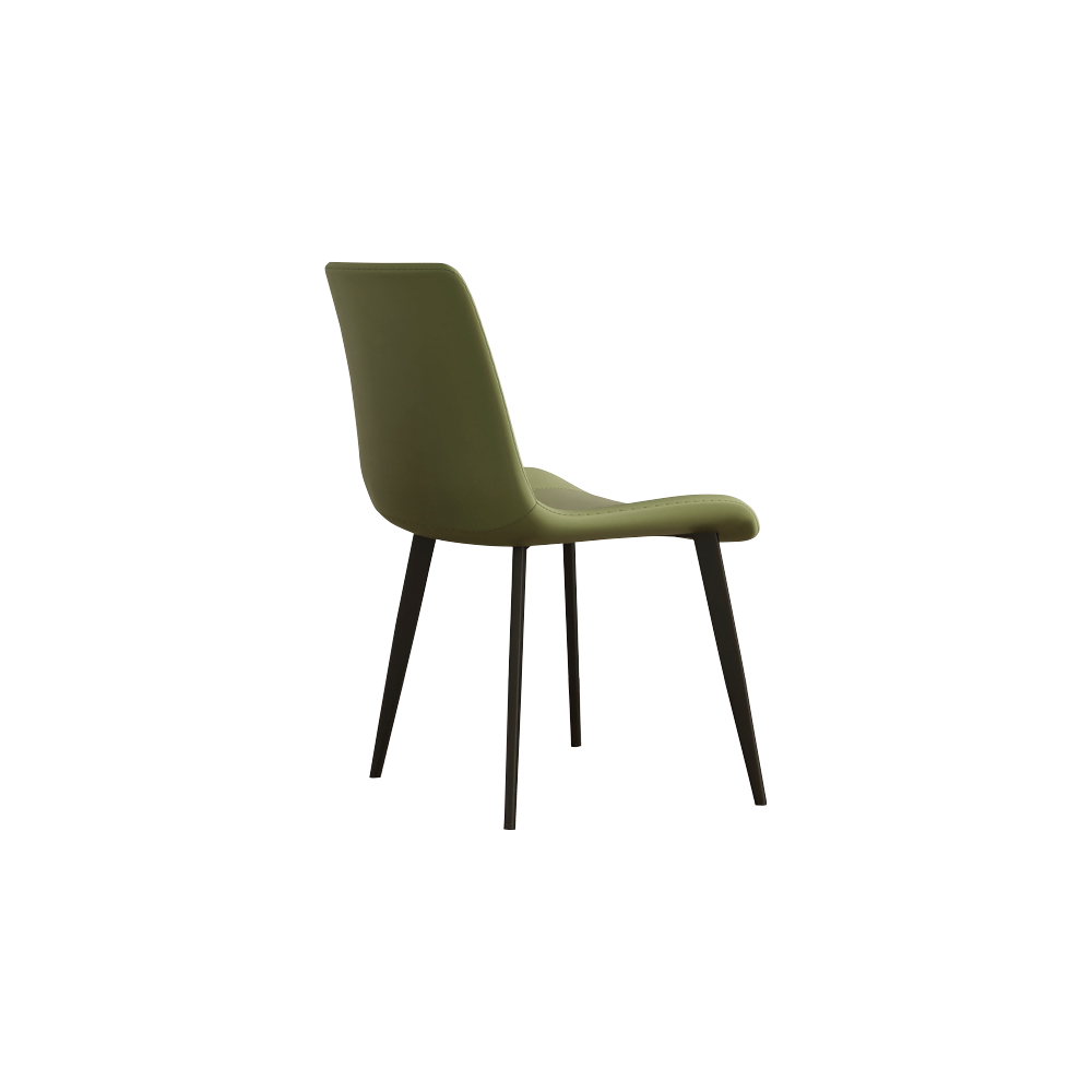 Dining Chairs 2PCS, Modern Kitchen & Dining Room Chairs, Upholstered Faux Leather Cushion Seat and Sturdy Metal Legs